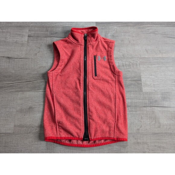 Under armour Other - Under Armour Cold Gear Insulated Zip Up Vest Light Weight Red Youth XS